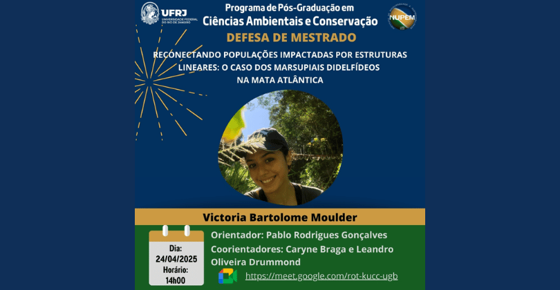 173ª Defesa de Mestrado do PPG-CiAC: Victoria Bartolome Moulder