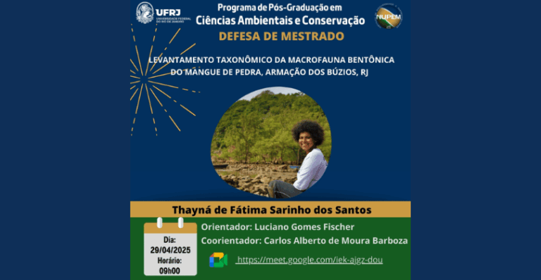 Leia mais sobre o artigo 175ª Defesa de Mestrado do PPG-CiAC: Thayná de Fátima Sarinho dos Santos