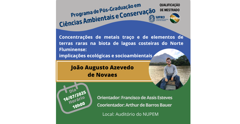 Qualificação de Mestrado de João Augusto Azevedo de Novaes