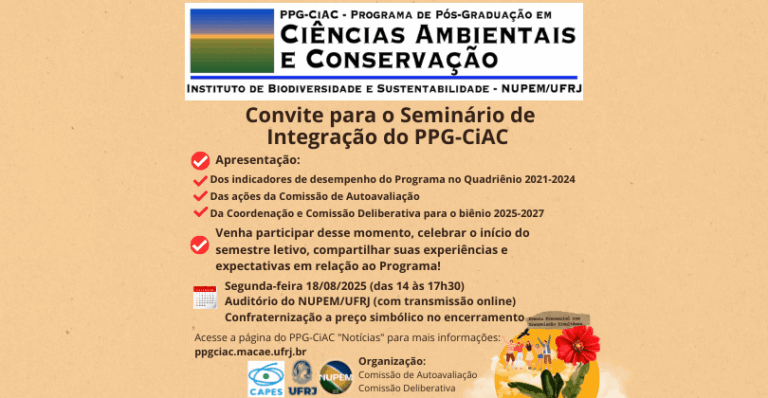 Leia mais sobre o artigo Seminário de Integração do PPG-CiAC