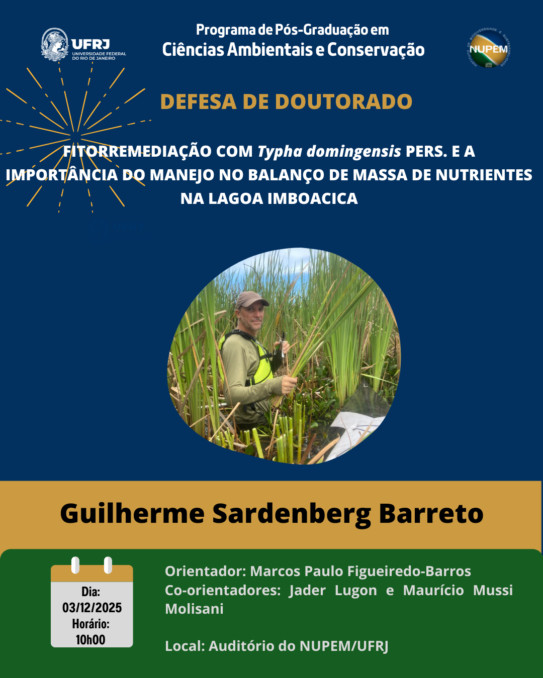 Você está visualizando atualmente 49ª Defesa de Doutorado do PPG-CiAC: Guilherme Sardenberg Barreto